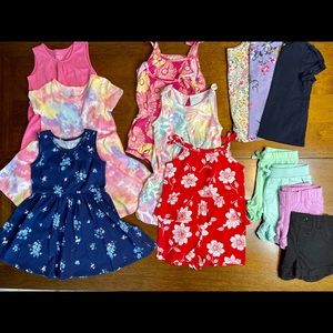 3T Summer Toddle Girls Bundle- dresses, rompers, shorts, and tees